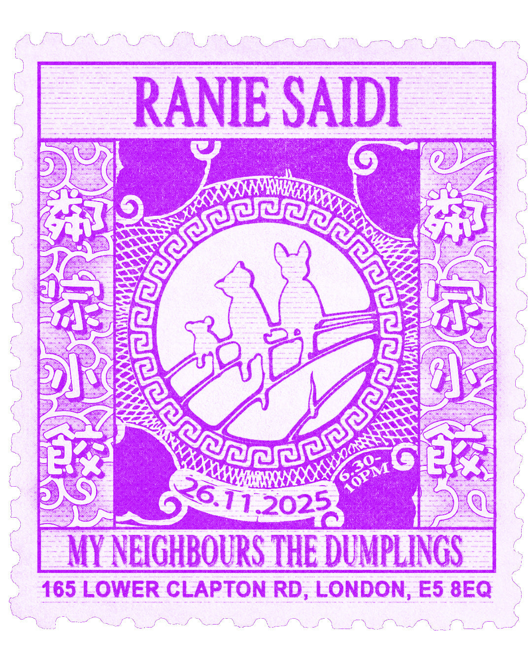 Ranie Saidi Guest Chef Supper Club 26th October 2025